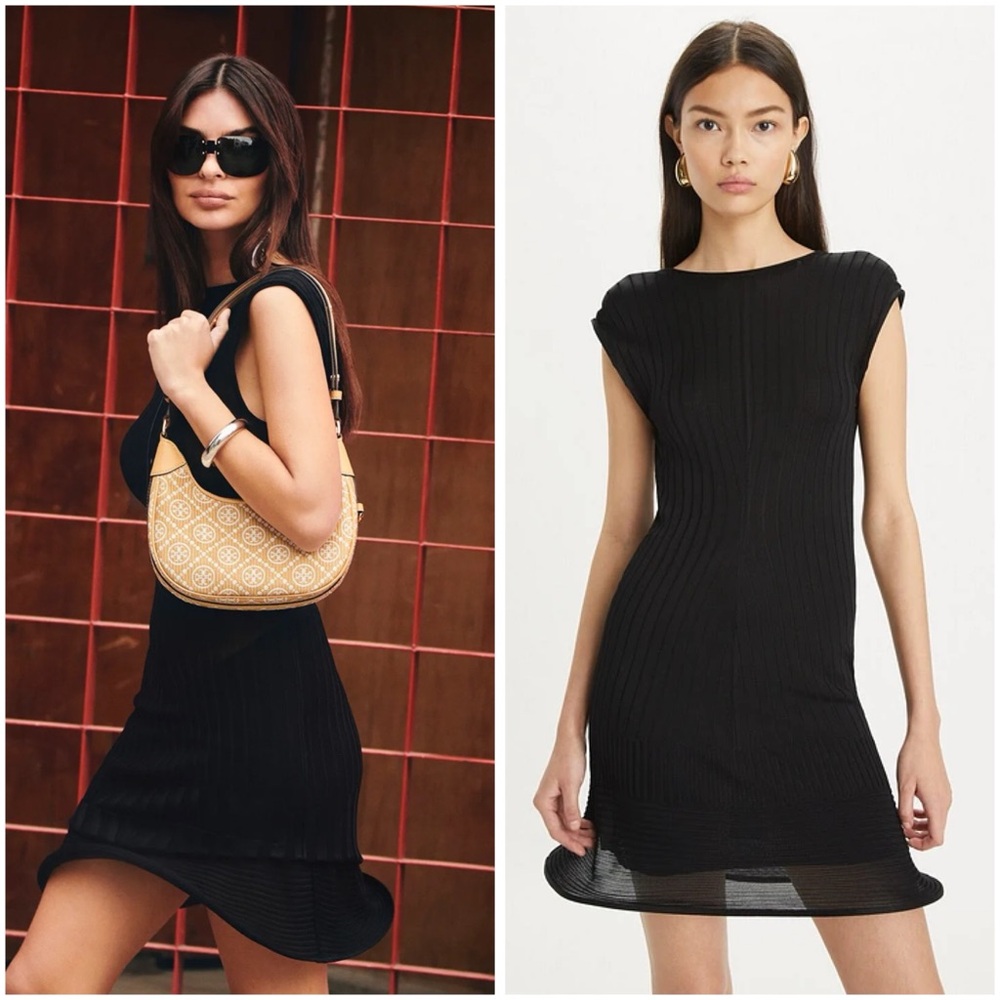 NWT TORY BURCH Viscose Knit Dress - Black $698 M